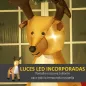 Reno Inflable de Navidad de 180 cm con Luces LED Ventilador Interno y Accesorios Poliéster IP44 Marrón