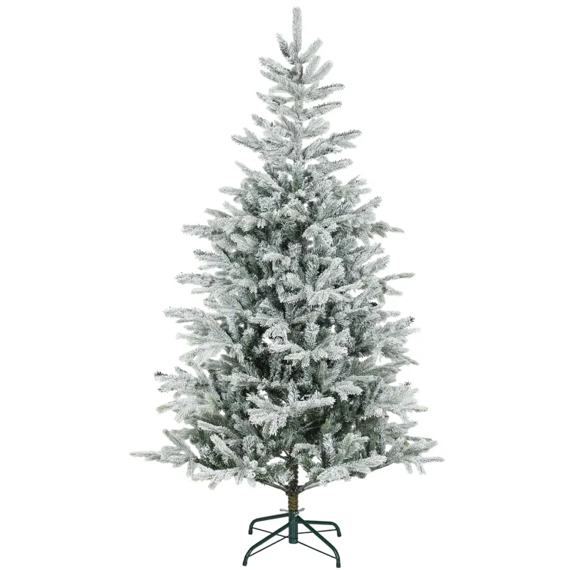 Árbol de Navidad Nevado 180 cm con 1207 Ramas Base Plegable Diseño por Secciones Fácil de Montar Árbol de Navidad Nevado 180 cm con 1207 Ramas Base Plegable Diseño por Secciones Fácil de Montar