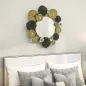 Adorno de Pared Metálico con Espejo Decorativo para Salón Dormitorio Pasillo 84x84 cm Dorado y Negro Adorno de Pared Metálico con Espejo Decorativo para Salón Dormitorio Pasillo 84x84 cm Dorado y Negro
