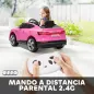 Coche de Batería para Niños 12V Audi E-tron con Mando a Distancia Faros Bocina Música Velocidad 3-5 km/h Rosa