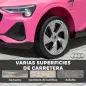 Coche de Batería para Niños 12V Audi E-tron con Mando a Distancia Faros Bocina Música Velocidad 3-5 km/h Rosa
