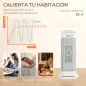 Calefactor Eléctrico Bajo Consumo 2000W con 4 Modos Termostato Regulable Protección contra Vuelcos y Sobrecalentamiento