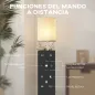 Lámpara de Pie con Estantes con 3 Temperaturas de Color Control Remoto para Salón Dormitorio Oficina Gris