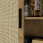 Alacena de Cocina con 4 Puertas de Ratán y Estantes Ajustables Estilo Bohemio Natural 80x33x162,6 cm Alacena de Cocina con 4 Puertas de Ratán y Estantes Ajustables Estilo Bohemio Natural 80x33x162,6 cm