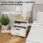 Juego de 2 Mesitas de Noche Mesillas de Noche con Cajón Compartimento Abierto Patas de Madera 45x38x50 cm Blanco Juego de 2 Mesitas de Noche Mesillas de Noche con Cajón Compartimento Abierto Patas de Madera 45x38x50 cm Blanco