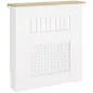 Cubre Radiadores 78x19x81 cm Cubierta para Radiador Diseño Moderno de Listones y Nido de Abeja Blanco