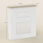 Cubre Radiadores 78x19x81 cm Cubierta para Radiador Diseño Moderno de Listones y Nido de Abeja Blanco