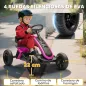Kart Pedales con Ruedas Antideslizantes de EVA Marco Metálico Carga 30 kg para Niños y Niñas de 2-5 Años Rosa