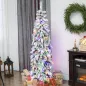 Árbol de Navidad Estrecho 180 cm con Luces LED Bicolores 11 Modos de Iluminación Temporizador 540 Ramas Verde Árbol de Navidad Estrecho 180 cm con Luces LED Bicolores 11 Modos de Iluminación Temporizador 540 Ramas Verde