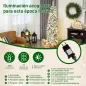 Árbol de Navidad Estrecho 180 cm con Luces LED Bicolores 11 Modos de Iluminación Temporizador 540 Ramas Verde Árbol de Navidad Estrecho 180 cm con Luces LED Bicolores 11 Modos de Iluminación Temporizador 540 Ramas Verde