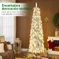 Árbol de Navidad Estrecho 225 cm con Luces LED Bicolores 11 Modos de Iluminación Temporizador 800 Ramas Verde Árbol de Navidad Estrecho 225 cm con Luces LED Bicolores 11 Modos de Iluminación Temporizador 800 Ramas Verde