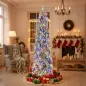 Árbol de Navidad Estrecho 225 cm con Luces LED Bicolores 11 Modos de Iluminación Temporizador 800 Ramas Verde Árbol de Navidad Estrecho 225 cm con Luces LED Bicolores 11 Modos de Iluminación Temporizador 800 Ramas Verde