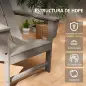 Silla de Jardín Adirondack con Asiento Extra Ancho Carga 120 kg para Patio Terraza Balcón 75x83x90 cm Gris Oscuro