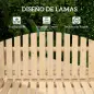 Banco Columpio de Jardín de Madera de 2 Plazas con Bandejas Laterales Reposabrazos y Estructura en A Natural