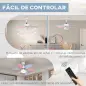 Ventilador de Techo con Luz 34W Ø82,5 cm Motor DC con 6 Aspas Reversibles Mando a Distancia y Temporizador Multicolor