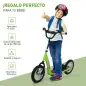 Patinete para Niños Mayores de 5 Años Scooter 2 Neumáticos Inflables de Caucho con Frenos Manillar Ajustable Pedal Antideslizant