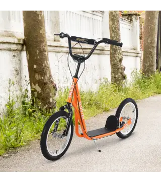 Patinete para Niños +5 Años, Patinete Infantil de 2 Ruedas, con Manillar Ajustable en Altura, 2 Neumáticos de Caucho Inflable, D