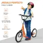 Patinete para Niños +5 Años, Patinete Infantil de 2 Ruedas, con Manillar Ajustable en Altura, 2 Neumáticos de Caucho Inflable, D