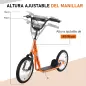 Patinete para Niños +5 Años, Patinete Infantil de 2 Ruedas, con Manillar Ajustable en Altura, 2 Neumáticos de Caucho Inflable, D