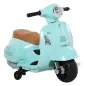 Motocicleta Infantil con Faro Bocina y 4 Ruedas Moto Eléctrica Vespa para Niños con Licencia 66,5x38x52 cm Verde