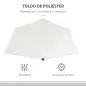 Sombrilla 269x138x236 cm Parasol de Jardín con Manivela y Forma Semicircular para Exterior Terraza Patio Piscina Crema Sombrilla 269x138x236 cm Parasol de Jardín con Manivela y Forma Semicircular para Exterior Terraza Patio Piscina Crema
