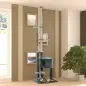 Árbol Rascador para Gatos de 220-265 cm Altura Ajustable al Techo con Plataformas Bolas de Juego Poste de Sisal Natural