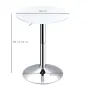 Mesa de Bar Regulable en Altura con Base Redonda y Antideslizante para Cocina Comedor Ø60x69-93 cm Blanco