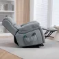 Sillón Levanta Personas con 8 Punto de Masaje Función de Calentamiento Mando a Distancia y Bolsillo Lateral Gris