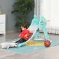 Tobogán para Niños +18 Meses Plegable 2 en 1 con Canasta de Baloncesto Modelo Jirafa Juguete Infantil para Interiores y Exterior