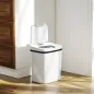 Cubo de Basura Cocina Automático 15 L con Sensor Infrarrojo y Modo Manual Anillo de Retención Antihuellas Blanco
