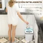 Cubo de Basura Cocina Automático 15 L con Sensor Infrarrojo y Modo Manual Anillo de Retención Antihuellas Blanco