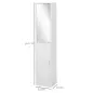 Armario para Baño Alto Mueble Columna de Baño con Espejo 2 Puertas y Estantes Ajustables Multiusos 32x28x162 cm Blanco