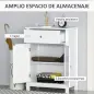 Armario de Baño con 1 Cajón 2 Puertas y Estante Interior Ajustable Mueble Auxiliar de Almacenaje Multifuncional para Salón Cocin