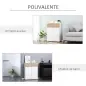 Armario de Suelo para Baño con 2 Puertas y Estantes Interiores Ajustables Mueble Auxiliar de Madera Multiusos para Salón Cocina