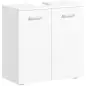 Mueble para Debajo del Lavabo Armario de Baño de Pared con 2 Puertas y Estante Interior Ajustable Estilo Moderno 60x30x62,5 cm B