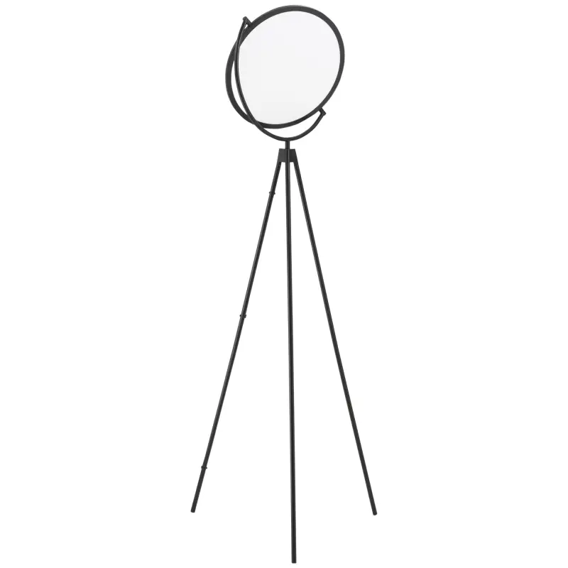 Lámpara de Pie Moderna con Luz LED de 20W Trípode de Metal Pantalla Giratoria e Interruptor de Pedal 60x60x163 cm Negro Lámpara de Pie Moderna con Luz LED de 20W Trípode de Metal Pantalla Giratoria e Interruptor de Pedal 60x60x163 cm Negro