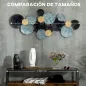 3D Arte de Pared Metálico Adornos Modernos Redondos para Colgar Decoración para Salón Dormitorio Multicolor
