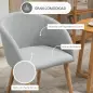 Silla de Comedor Tapizada en Lino Sintético Transpirable con Asiento Acolchado y Patas de Madera Silla de Ocio Moderna para Saló Silla de Comedor Tapizada en Lino Sintético Transpirable con Asiento Acolchado y Patas de Madera Silla de Ocio Moderna para Saló