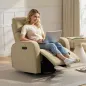 Sillón Relax Reclinable Eléctrico Giratorio y Balancín con Doble Motor Reposacabezas Ajustable Puertos USB Reposapiés Sillón Relax Reclinable Eléctrico Giratorio y Balancín con Doble Motor Reposacabezas Ajustable Puertos USB Reposapiés