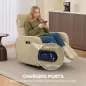 Sillón Relax Reclinable Eléctrico Giratorio y Balancín con Doble Motor Reposacabezas Ajustable Puertos USB Reposapiés Sillón Relax Reclinable Eléctrico Giratorio y Balancín con Doble Motor Reposacabezas Ajustable Puertos USB Reposapiés