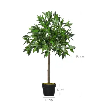 Juego 2 Árboles de Laurel Artificiales