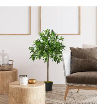 Juego 2 Árboles de Laurel Artificiales