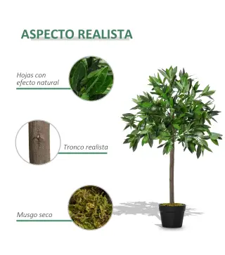 Juego 2 Árboles de Laurel Artificiales