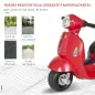 Moto Eléctrica Vespa para Niños de 18-36 Meses Moto de Batería 6V con Faro Bocina y 4 Ruedas Motocicleta Infantil con Licencia 6