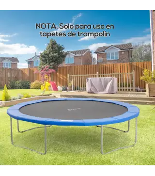 Cubierta de Protección Acolchada para Cama Elástica Borde de Seguridad para Trampolines con Diámetro Ø366 cm Azul