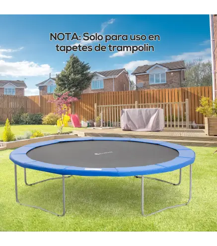 Cubierta de Protección Acolchada para Cama Elástica Borde de Seguridad para Trampolines con Diámetro Ø366 cm Azul