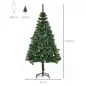 Árbol de Navidad Artificial 150 cm con 420 Ramas Adornos Piñas Decoración Navideña para Interiores Verde Árbol de Navidad Artificial 150 cm con 420 Ramas Adornos Piñas Decoración Navideña para Interiores Verde