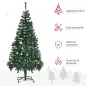 Árbol de Navidad Artificial 150 cm con 420 Ramas Adornos Piñas Decoración Navideña para Interiores Verde Árbol de Navidad Artificial 150 cm con 420 Ramas Adornos Piñas Decoración Navideña para Interiores Verde
