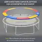 Cubierta de Protección Acolchada para Cama Elástica Borde de Seguridad para Trampolines con Diámetro Ø244 cm Multicolor