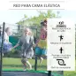 Red de Seguridad de Reemplazo para Trampolín Ø305 cm con Puerta con Cremallera para 6 Postes Rectos Ø305x180 cm Negro